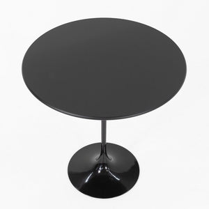 2022 Knoll Saarinen Tulip Pedestal Round Side Table with 20" Black Laminate Top