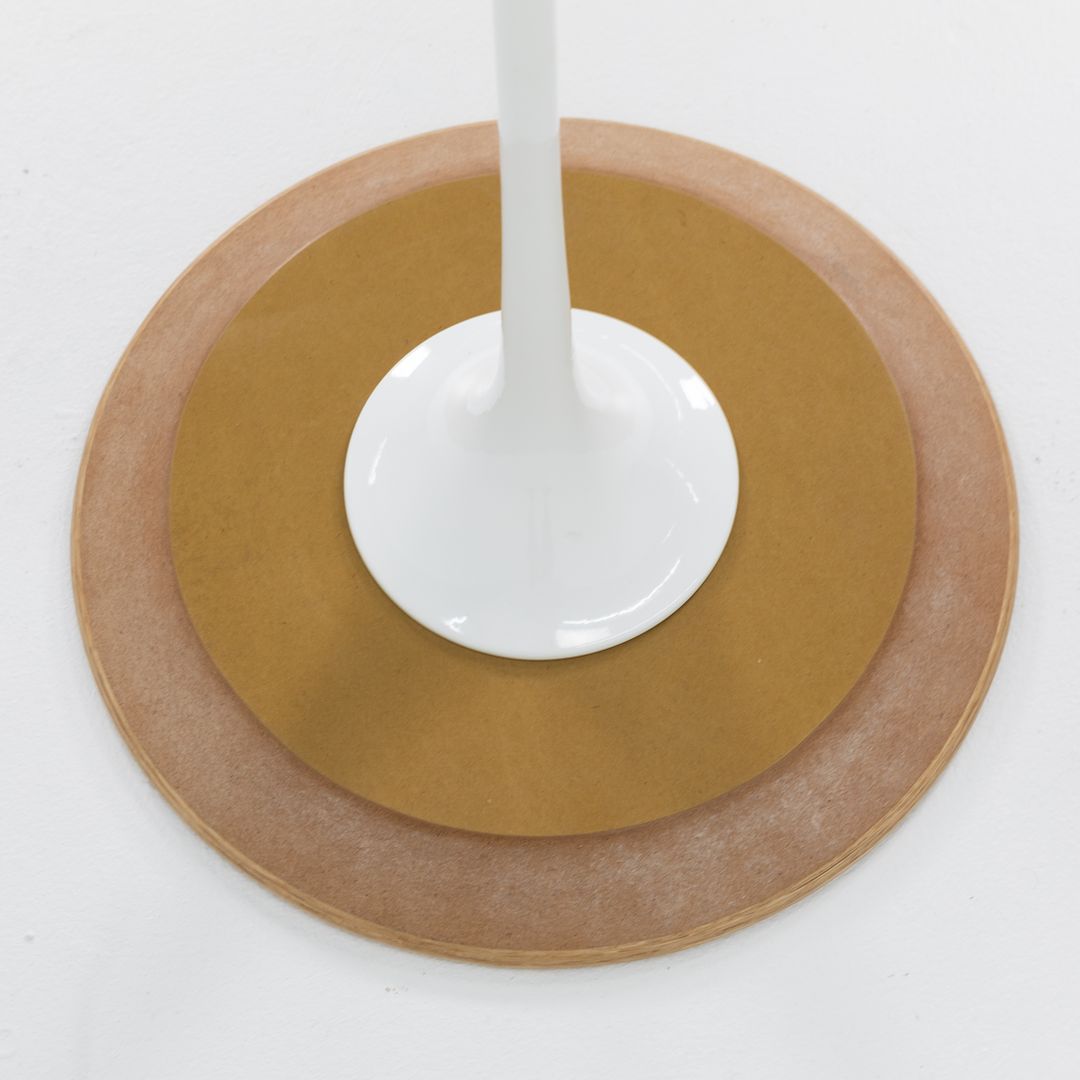SOLD 2022 Tulip Side Table, Model 16OTR by Eero Saarinen for Knoll in Oak with 16 inch Top