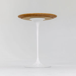 SOLD 2022 Tulip Side Table, Model 16OTR by Eero Saarinen for Knoll in Oak with 16 inch Top