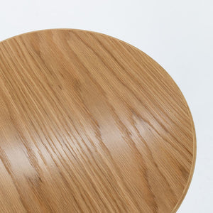 SOLD 2022 Tulip Side Table, Model 16OTR by Eero Saarinen for Knoll in Oak with 16 inch Top