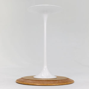 SOLD 2022 Tulip Side Table, Model 16OTR by Eero Saarinen for Knoll in Oak with 16 inch Top