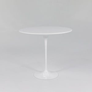 SOLD 2021 Knoll Saarinen Oval Pedestal Side Table, 160TR by Eero Saarinen for Knoll in White Laminate
