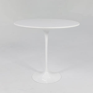 2021 Knoll Saarinen Oval Pedestal Side Table, 160TR by Eero Saarinen for Knoll in White Laminate