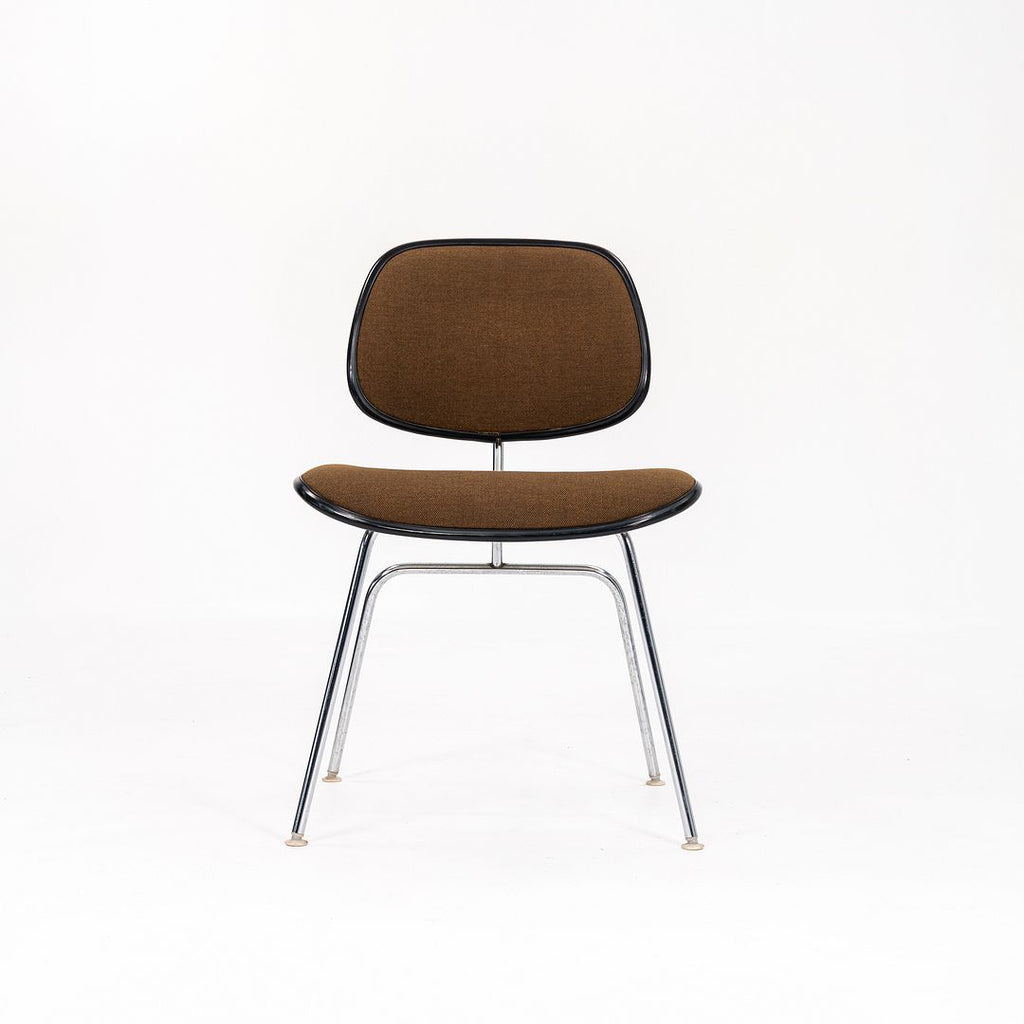 1970s Herman Miller Eames DCMU Chair with Brown Alexander Girard Hopsack Fabric