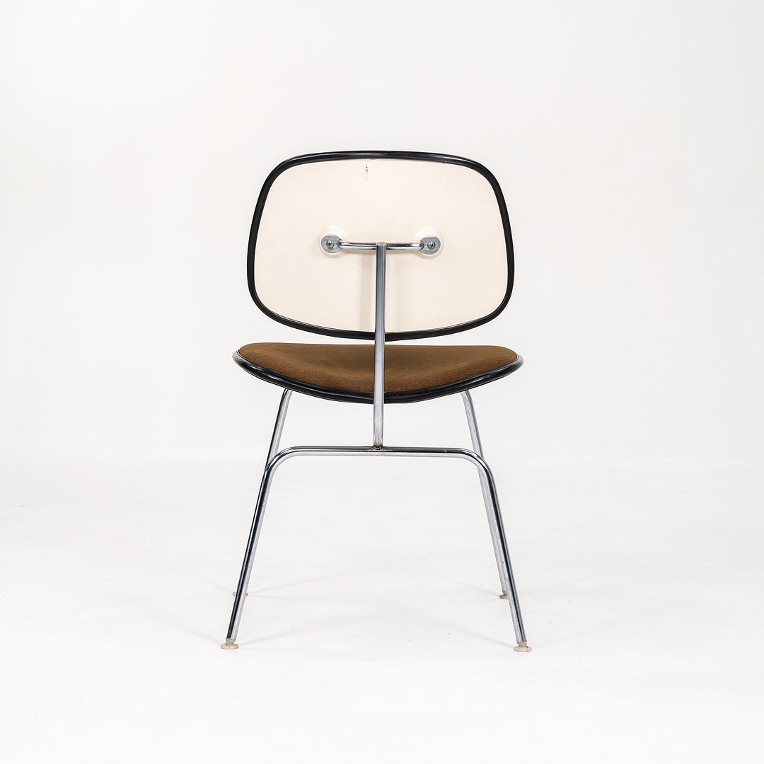1970s Herman Miller Eames DCMU Chair with Brown Alexander Girard Hopsack Fabric