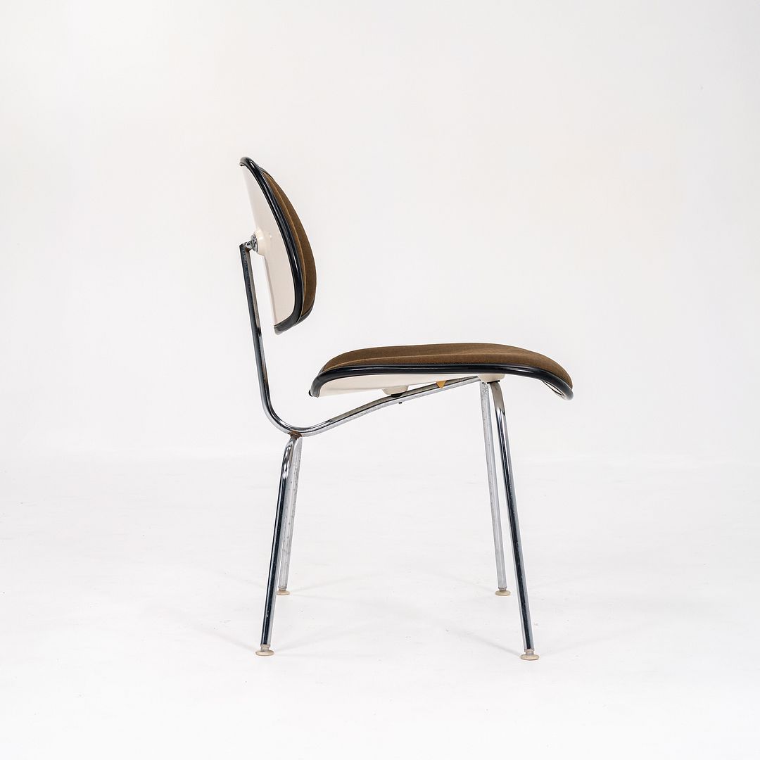 1970s Herman Miller Eames DCMU Chair with Brown Alexander Girard Hopsack Fabric
