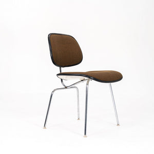 1970s Herman Miller Eames DCMU Chair with Brown Alexander Girard Hopsack Fabric