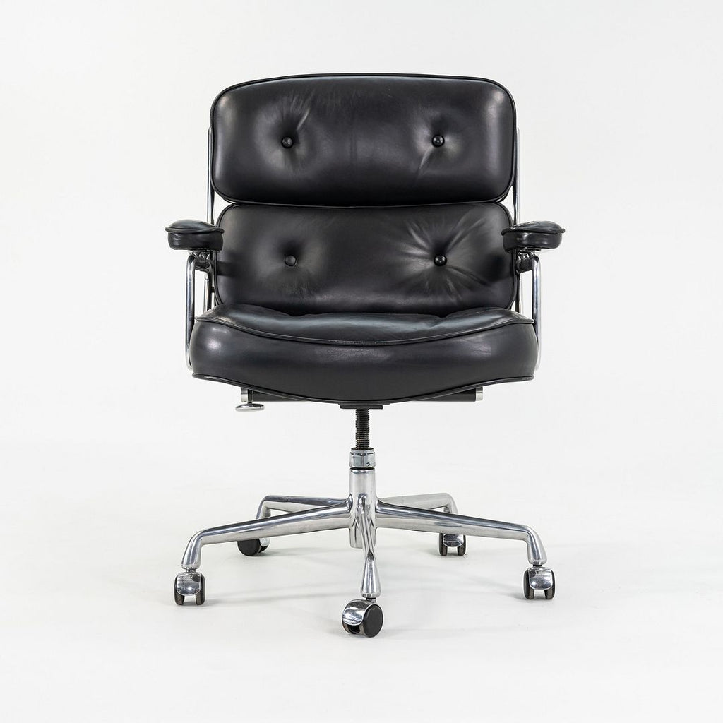 SOLD 2002 Time Life Executive Desk Chair by Charles and Ray Eames for Herman Miller in Black Leather