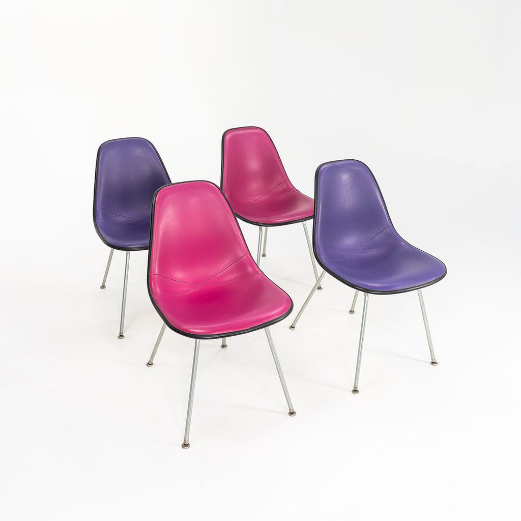 SOLD 1970s Set of Four Herman Miller Eames DSX Dining Chairs with H Bases