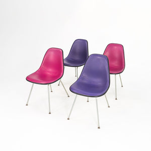 SOLD 1970s Set of Four Herman Miller Eames DSX Dining Chairs with H Bases