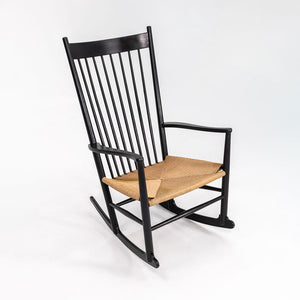 Hans Wegner J16 Rocking Chair by Hans Wegner for FDB Denmark in Ebonized Oak