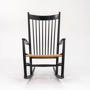 Hans Wegner J16 Rocking Chair by Hans Wegner for FDB Denmark in Ebonized Oak