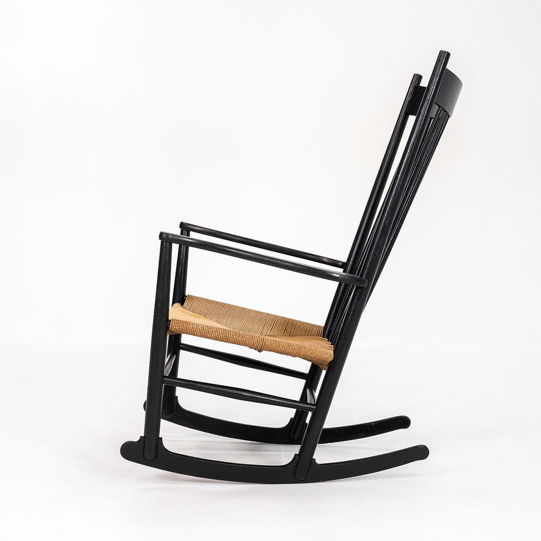 Hans Wegner J16 Rocking Chair by Hans Wegner for FDB Denmark in Ebonized Oak