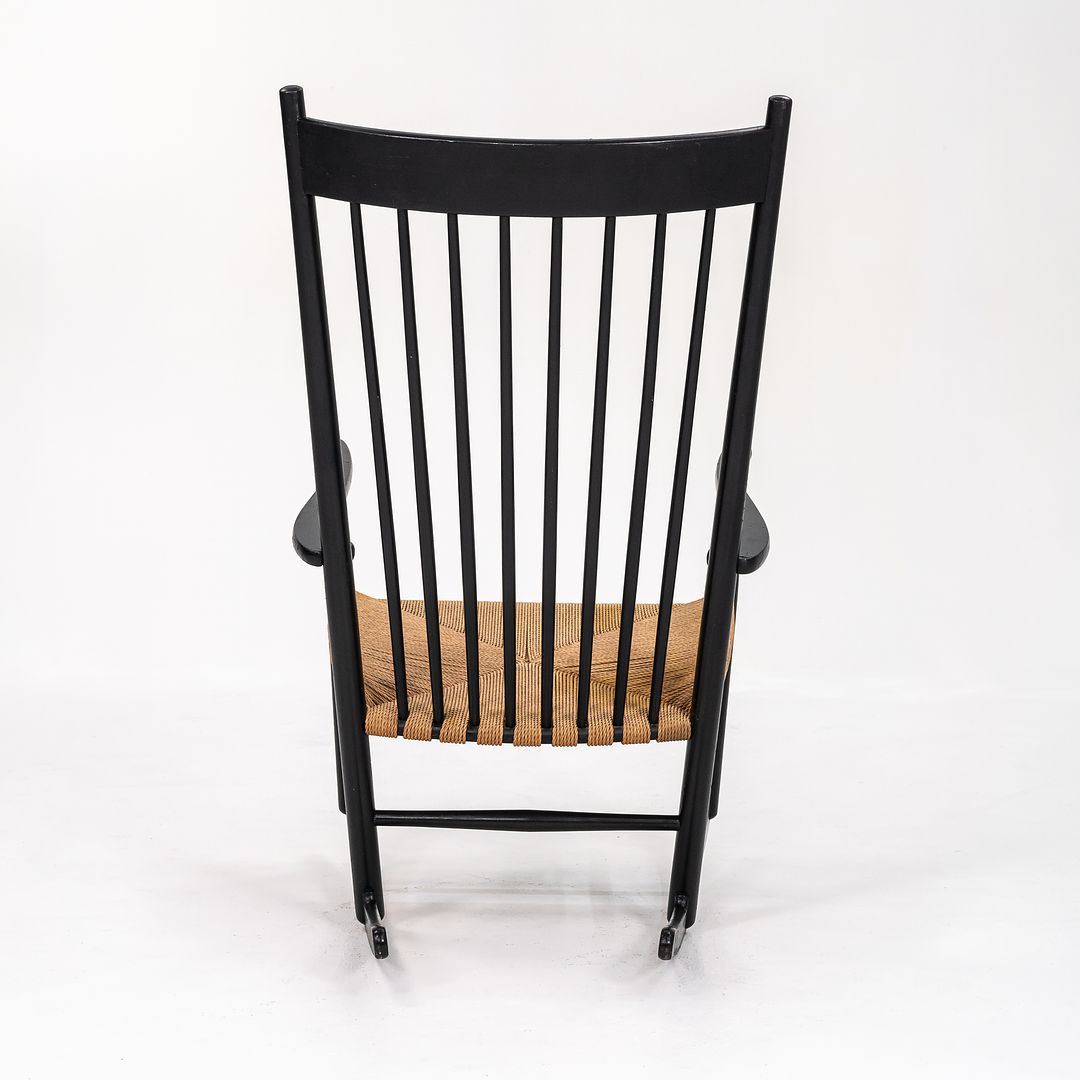 Hans Wegner J16 Rocking Chair by Hans Wegner for FDB Denmark in Ebonized Oak