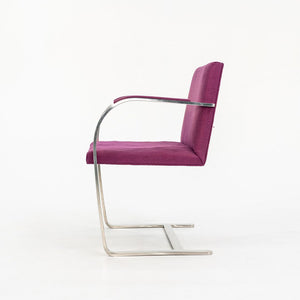 1960s Set of Four Stainless Steel Flat Bar Brno Armchairs, Model MR50, by Mies van der Rohe and Lily Reich