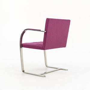1960s Set of Four Stainless Steel Flat Bar Brno Armchairs, Model MR50, by Mies van der Rohe and Lily Reich