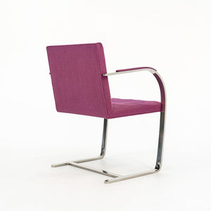 1960s Set of Four Stainless Steel Flat Bar Brno Armchairs, Model MR50, by Mies van der Rohe and Lily Reich
