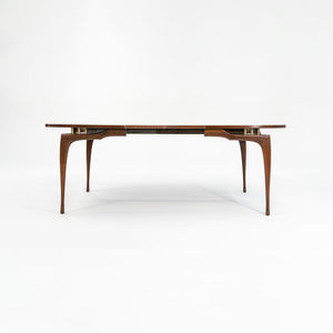 1950s Oiled-Walnut Dining Set by Bertha Schaefer for M. Singer and Sons Walnut, Steel, Varnish