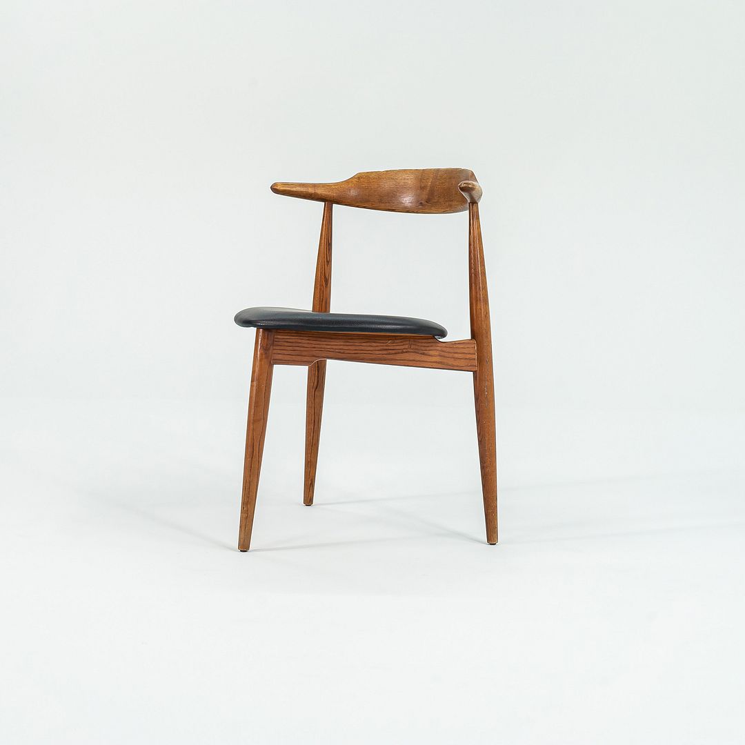 1960s FH4104 Heart Chair by Hans Wegner for Fritz Hansen in Oak w/ Leather Seat