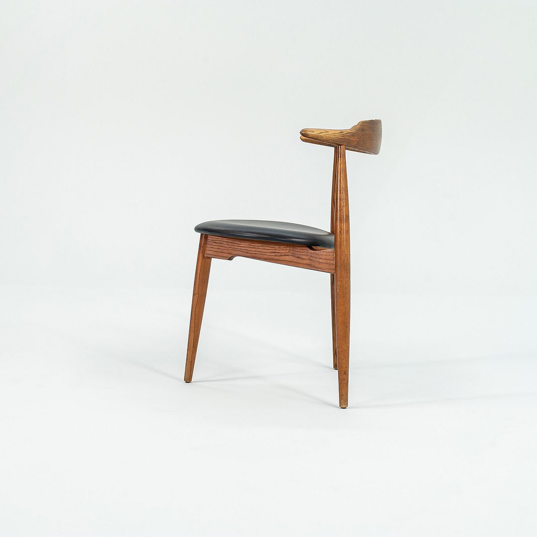 1960s FH4104 Heart Chair by Hans Wegner for Fritz Hansen in Oak w/ Leather Seat