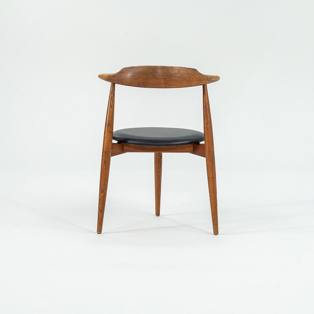1960s FH4104 Heart Chair by Hans Wegner for Fritz Hansen in Oak w/ Leather Seat