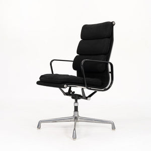 1979 Soft Pad Executive Desk Chair by Charles and Ray Eames for Herman Miller in Black Hopsack Fabric