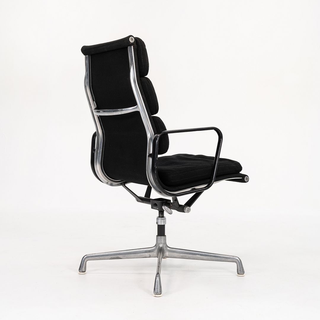 1979 Soft Pad Executive Desk Chair by Charles and Ray Eames for Herman Miller in Black Hopsack Fabric