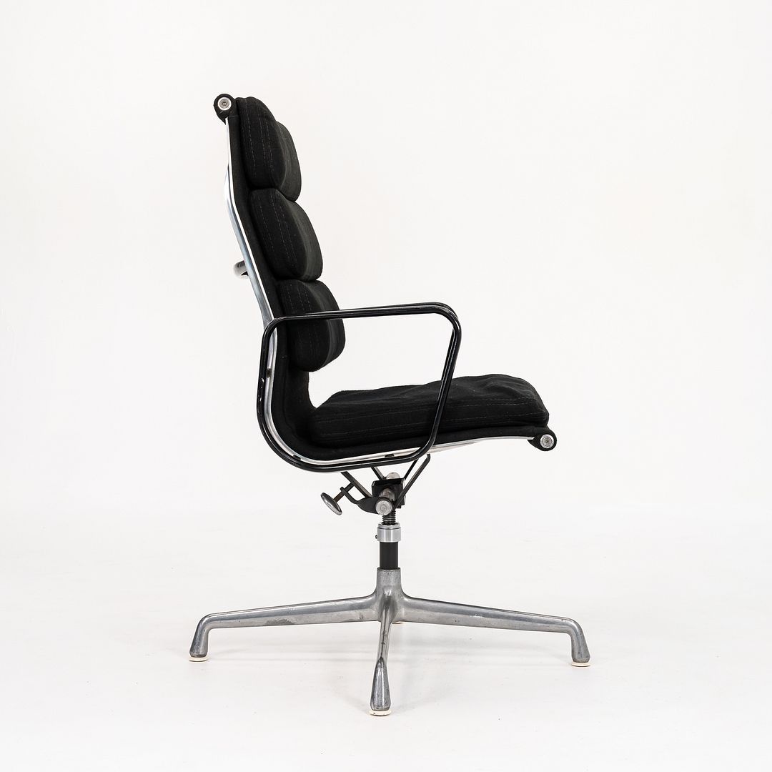 1979 Soft Pad Executive Desk Chair by Charles and Ray Eames for Herman Miller in Black Hopsack Fabric