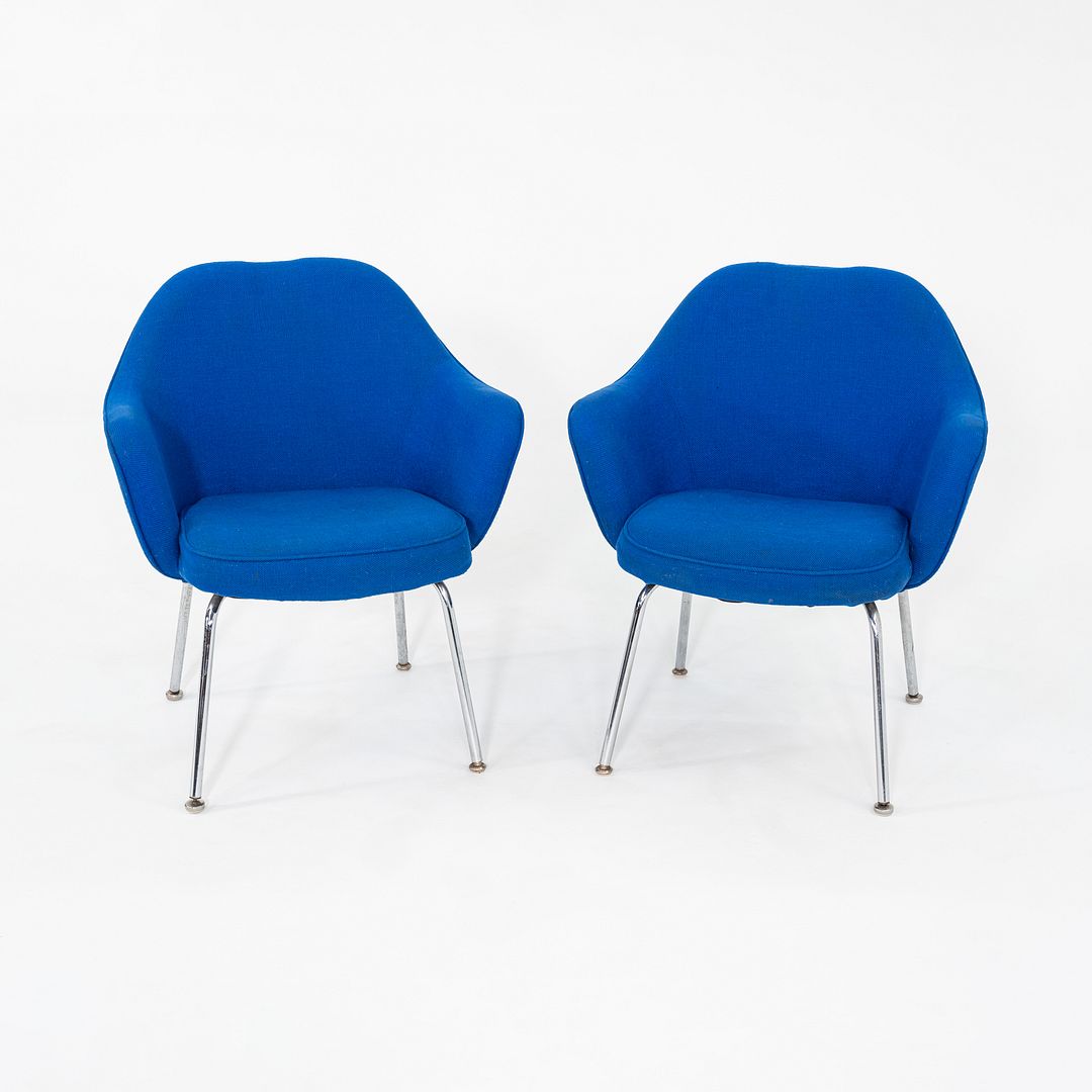 1960s Pair of Eero Saarinen Knoll Full-Back Executive Arm Chairs, Model 68 UPC