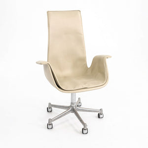 1970s FK6725 Bird Chair by Preben Fabricius and Jorgen Kastholm for Alfred Kill International in Ivory Leather