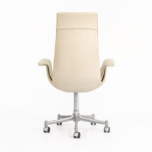 1970s FK6725 Bird Chair by Preben Fabricius and Jorgen Kastholm for Alfred Kill International in Ivory Leather