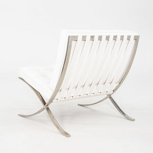 2005 Mies van der Rohe for Knoll Stainless Barcelona Lounge Chair with Ottoman