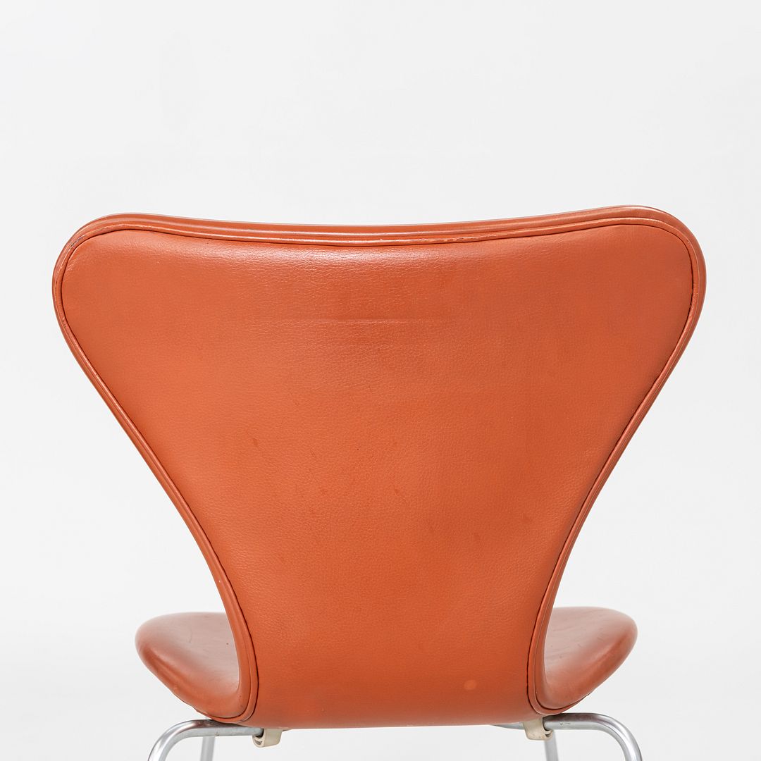 2004 Set of Four Arne Jacobsen for Fritz Hansen Series 7 Dining Chairs in Cognac