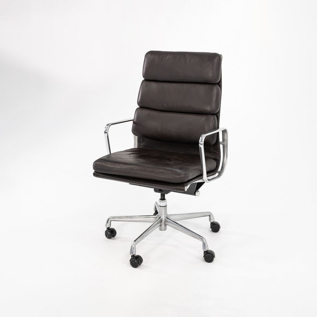 1999 Soft Pad Executive Desk Chair by Charles and Ray Eames for Herman Miller in Brown Leather, 5x Available