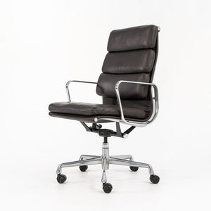 1999 Soft Pad Executive Desk Chair by Charles and Ray Eames for Herman Miller in Brown Leather, 5x Available