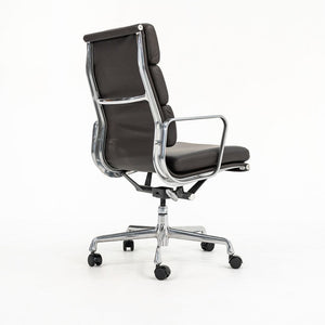 SOLD 2007 Eames Aluminum Group Soft Pad Executive Desk Chair by Charles and Ray Eames for Herman Miller in Brown Leather