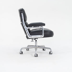 SOLD 2014 Time Life Executive Desk Chair, Model ES204 by Charles and Ray Eames for Herman Miller in Black Leather