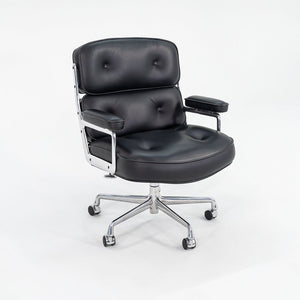 SOLD 2014 Time Life Executive Desk Chair, Model ES204 by Charles and Ray Eames for Herman Miller in Black Leather