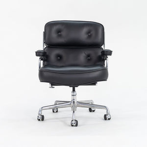 2014 Time Life Executive Desk Chair, Model ES204 by Charles and Ray Eames for Herman Miller in Black Leather