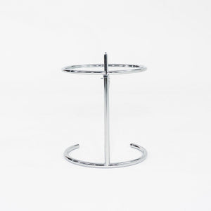 2000s Eileen Gray Adjustable Table E1027 Chrome & Glass Attributed to Classicon