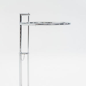 2000s Eileen Gray Adjustable Table E1027 Chrome & Glass Attributed to Classicon