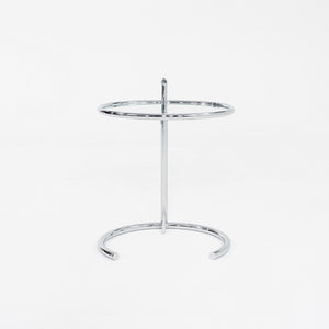2000s Eileen Gray Adjustable Table E1027 Chrome & Glass Attributed to Classicon