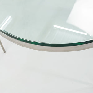 1995 TA.35.36G Round Coffee Table by NIcos Zographos for Zographos Designs in Polished Stainless and Glass