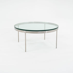 1995 TA.35.36G Round Coffee Table by NIcos Zographos for Zographos Designs in Polished Stainless and Glass