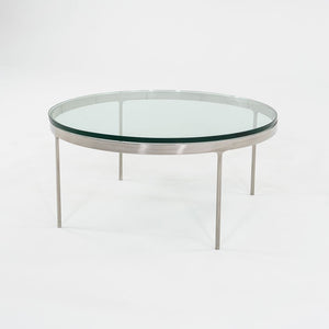 1995 TA.35.36G Round Coffee Table by NIcos Zographos for Zographos Designs in Polished Stainless and Glass