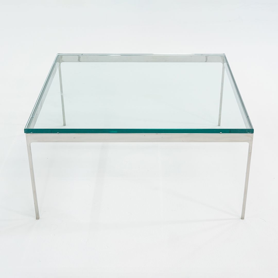 1995 TA.35G Square Coffee Table by Nicos Zographos for Zographos Designs in Stainless Steel and Glass