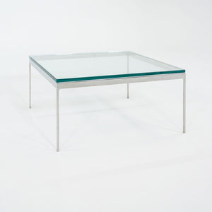 SOLD 1995 TA.35G Square Coffee Table by Nicos Zographos for Zographos Designs in Stainless Steel and Glass
