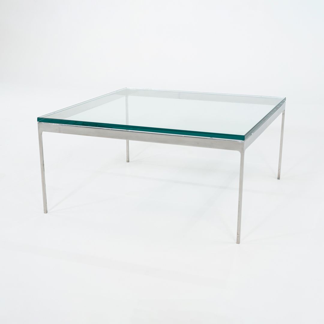 1995 TA.35G Square Coffee Table by Nicos Zographos for Zographos Designs in Stainless Steel and Glass