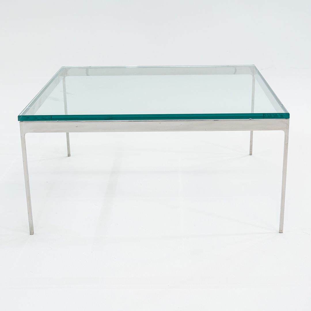 1995 TA.35G Square Coffee Table by Nicos Zographos for Zographos Designs in Stainless Steel and Glass