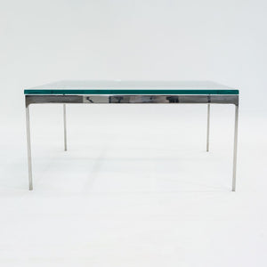 1995 TA.35G Square Coffee Table by Nicos Zographos for Zographos Designs in Stainless Steel and Glass